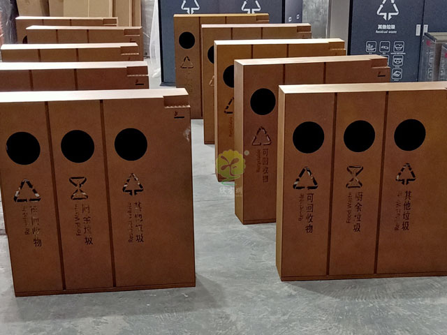 酒店鋼制分類(lèi)垃圾桶-室內(nèi)分類(lèi)垃圾桶廠家