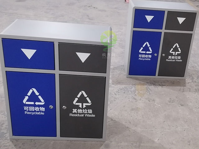 校園戶(hù)外分類(lèi)垃圾桶鈑金防銹耐用工廠生產(chǎn)圖
